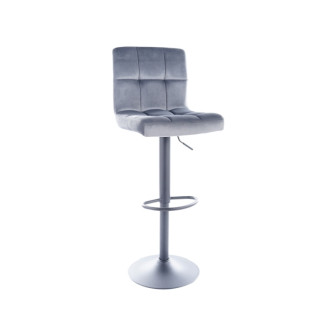 Silla de barra Juneau H-1 (Terciopelo/Patas negras)